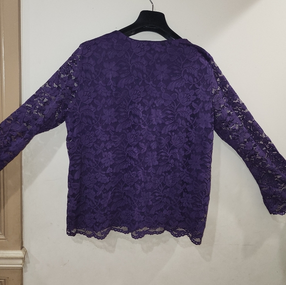 Women's elegant blouse 👚 Company ELLEN TRACY size XXL color: Violet - Picture 5 of 7